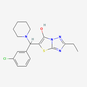 B2737614 5-((3-Chlorophenyl)(piperidin-1-yl)methyl)-2-ethylthiazolo[3,2-b][1,2,4]triazol-6-ol CAS No. 898361-44-9