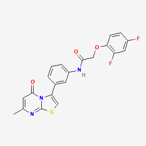 2-(2,4-difluorophenoxy)-N-(3-(7-methyl-5-oxo-5H-thiazolo[3,2-a]pyrimidin-3-yl)phenyl)acetamide