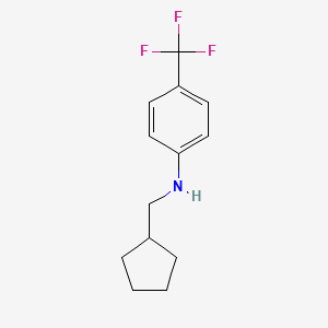 molecular formula C13H16F3N B2737623 Cyclopentylmethyl-(4-trifluoromethyl-phenyl)-amine CAS No. 849731-50-6