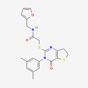 2-((3-(3,5-dimethylphenyl)-4-oxo-3,4,6,7-tetrahydrothieno[3,2-d]pyrimidin-2-yl)thio)-N-(furan-2-ylmethyl)acetamide