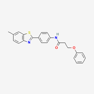 N-[4-(6-methyl-1,3-benzothiazol-2-yl)phenyl]-3-phenoxypropanamide