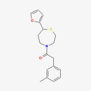 1-(7-(Furan-2-yl)-1,4-thiazepan-4-yl)-2-(m-tolyl)ethanone