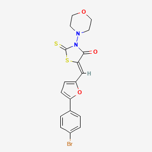 (Z)-5-((5-(4-bromophenyl)furan-2-yl)methylene)-3-morpholino-2-thioxothiazolidin-4-one