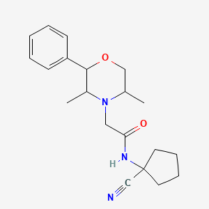 N-(1-cyanocyclopentyl)-2-(3,5-dimethyl-2-phenylmorpholin-4-yl)acetamide
