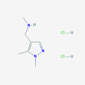 [(1,5-dimethyl-1H-pyrazol-4-yl)methyl](methyl)amine dihydrochloride