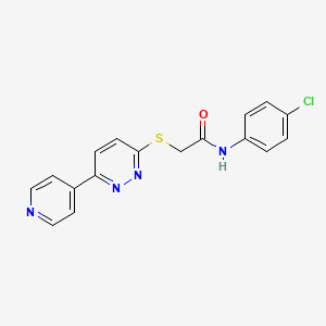 N-(4-chlorophenyl)-2-(6-pyridin-4-ylpyridazin-3-yl)sulfanylacetamide