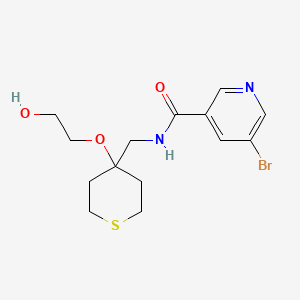 5-bromo-N-((4-(2-hydroxyethoxy)tetrahydro-2H-thiopyran-4-yl)methyl)nicotinamide