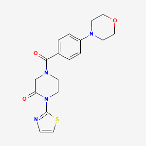 4-(4-Morpholinobenzoyl)-1-(thiazol-2-yl)piperazin-2-one