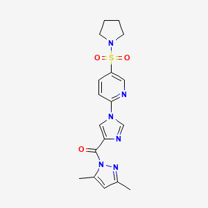 2-{4-[(3,5-dimethyl-1H-pyrazol-1-yl)carbonyl]-1H-imidazol-1-yl}-5-(pyrrolidin-1-ylsulfonyl)pyridine