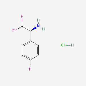 (1S)-2,2-Difluoro-1-(4-fluorophenyl)ethanamine;hydrochloride