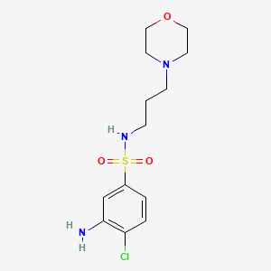 molecular formula C13H20ClN3O3S B2737693 3-amino-4-chloro-N-[3-(morpholin-4-yl)propyl]benzene-1-sulfonamide CAS No. 848658-73-1