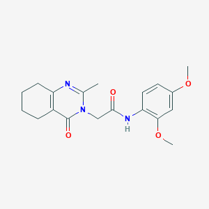 molecular formula C19H23N3O4 B2737705 N-(2,4-dimethoxyphenyl)-2-(2-methyl-4-oxo-3,4,5,6,7,8-hexahydroquinazolin-3-yl)acetamide CAS No. 1251605-02-3
