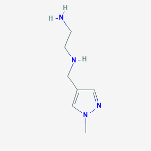 molecular formula C7H14N4 B2737707 N1-((1-Methyl-1H-pyrazol-4-yl)methyl)ethane-1,2-diamine CAS No. 105829-49-0