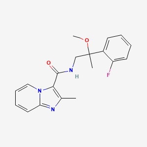 molecular formula C19H20FN3O2 B2737710 N-[2-(2-Fluorophenyl)-2-methoxypropyl]-2-methylimidazo[1,2-A]pyridine-3-carboxamide CAS No. 1796950-70-3