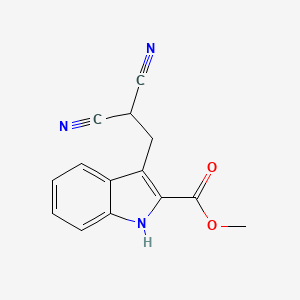 molecular formula C14H11N3O2 B2737726 methyl 3-(2,2-dicyanoethyl)-1H-indole-2-carboxylate CAS No. 860651-12-3