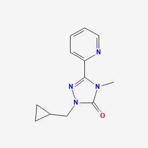 molecular formula C12H14N4O B2737729 1-(cyclopropylmethyl)-4-methyl-3-(pyridin-2-yl)-4,5-dihydro-1H-1,2,4-triazol-5-one CAS No. 2198986-95-5