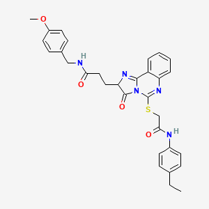 3-[5-({[(4-ethylphenyl)carbamoyl]methyl}sulfanyl)-3-oxo-2H,3H-imidazo[1,2-c]quinazolin-2-yl]-N-[(4-methoxyphenyl)methyl]propanamide