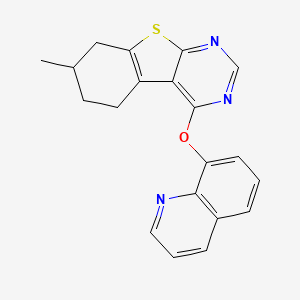 7-Methyl-4-quinolin-8-yloxy-5,6,7,8-tetrahydro-[1]benzothiolo[2,3-d]pyrimidine