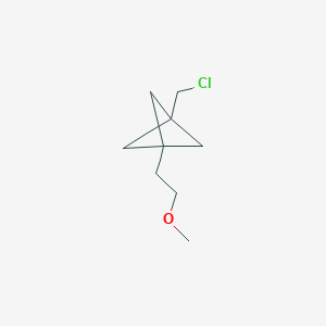 molecular formula C9H15ClO B2737749 1-(Chloromethyl)-3-(2-methoxyethyl)bicyclo[1.1.1]pentane CAS No. 2287340-28-5