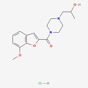 (4-(2-Hydroxypropyl)piperazin-1-yl)(7-methoxybenzofuran-2-yl)methanone hydrochloride