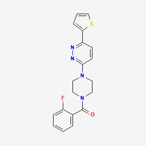 (2-Fluorophenyl)(4-(6-(thiophen-2-yl)pyridazin-3-yl)piperazin-1-yl)methanone