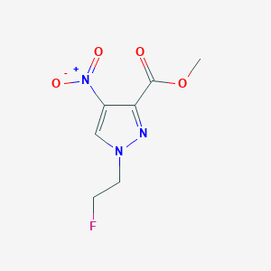 molecular formula C7H8FN3O4 B2737814 methyl 1-(2-fluoroethyl)-4-nitro-1H-pyrazole-3-carboxylate CAS No. 1856096-00-8