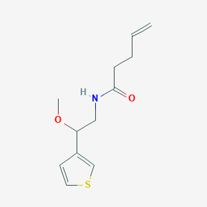 molecular formula C12H17NO2S B2737817 N-(2-methoxy-2-(thiophen-3-yl)ethyl)pent-4-enamide CAS No. 1797246-94-6