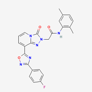 molecular formula C24H19FN6O3 B2737825 N-(2,5-dimethylphenyl)-2-{8-[3-(4-fluorophenyl)-1,2,4-oxadiazol-5-yl]-3-oxo-2H,3H-[1,2,4]triazolo[4,3-a]pyridin-2-yl}acetamide CAS No. 1112411-09-2