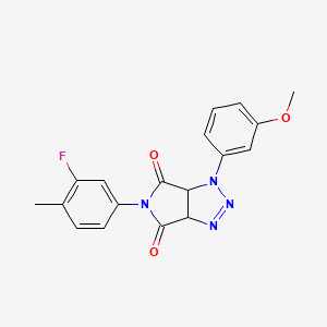5-(3-fluoro-4-methylphenyl)-1-(3-methoxyphenyl)-1,6a-dihydropyrrolo[3,4-d][1,2,3]triazole-4,6(3aH,5H)-dione
