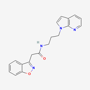 N-(3-(1H-pyrrolo[2,3-b]pyridin-1-yl)propyl)-2-(benzo[d]isoxazol-3-yl)acetamide