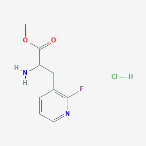 molecular formula C9H12ClFN2O2 B2737833 Methyl 2-amino-3-(2-fluoropyridin-3-yl)propanoate hydrochloride CAS No. 2413869-71-1