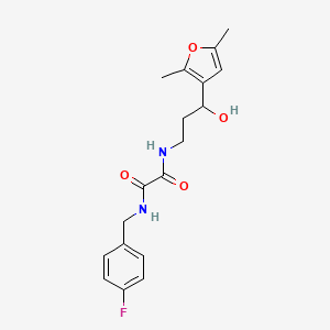 N1-(3-(2,5-dimethylfuran-3-yl)-3-hydroxypropyl)-N2-(4-fluorobenzyl)oxalamide