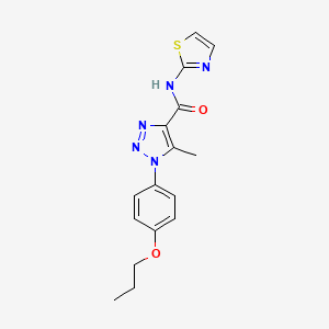 5-methyl-1-(4-propoxyphenyl)-N-(thiazol-2-yl)-1H-1,2,3-triazole-4-carboxamide