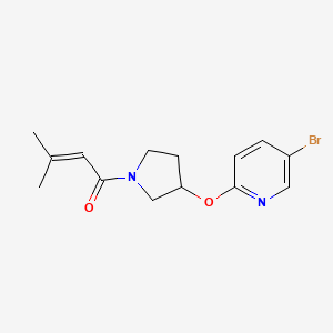 1-(3-((5-Bromopyridin-2-yl)oxy)pyrrolidin-1-yl)-3-methylbut-2-en-1-one