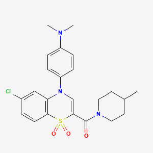 2-{1-[(5-chloro-2-thienyl)sulfonyl]piperidin-4-yl}-N-(2-pyrrolidin-1-ylethyl)propanamide