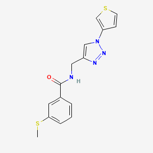 3-(methylthio)-N-((1-(thiophen-3-yl)-1H-1,2,3-triazol-4-yl)methyl)benzamide