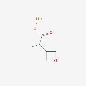 molecular formula C6H9LiO3 B2737851 Lithium;2-(oxetan-3-yl)propanoate CAS No. 2309444-56-0