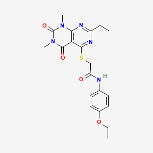 N-(4-ethoxyphenyl)-2-((2-ethyl-6,8-dimethyl-5,7-dioxo-5,6,7,8-tetrahydropyrimido[4,5-d]pyrimidin-4-yl)thio)acetamide