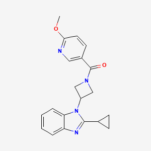 [3-(2-Cyclopropylbenzimidazol-1-yl)azetidin-1-yl]-(6-methoxypyridin-3-yl)methanone