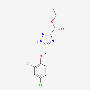 molecular formula C12H11Cl2N3O3 B2737864 ethyl 3-(2,4-dichlorophenoxymethyl)-1H-1,2,4-triazole-5-carboxylate CAS No. 1803604-04-7