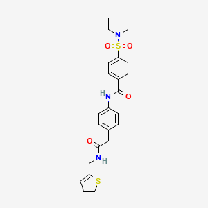4-(N,N-diethylsulfamoyl)-N-(4-(2-oxo-2-((thiophen-2-ylmethyl)amino)ethyl)phenyl)benzamide
