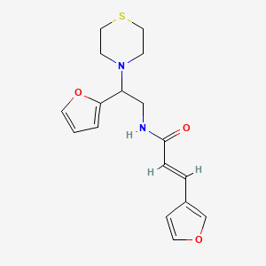 (E)-N-(2-(furan-2-yl)-2-thiomorpholinoethyl)-3-(furan-3-yl)acrylamide