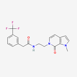 N-(2-(1-methyl-7-oxo-1H-pyrrolo[2,3-c]pyridin-6(7H)-yl)ethyl)-2-(3-(trifluoromethyl)phenyl)acetamide