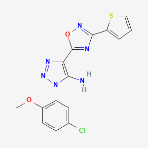 1-(5-chloro-2-methoxyphenyl)-4-(3-(thiophen-2-yl)-1,2,4-oxadiazol-5-yl)-1H-1,2,3-triazol-5-amine