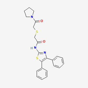 N-(4,5-diphenylthiazol-2-yl)-2-((2-oxo-2-(pyrrolidin-1-yl)ethyl)thio)acetamide