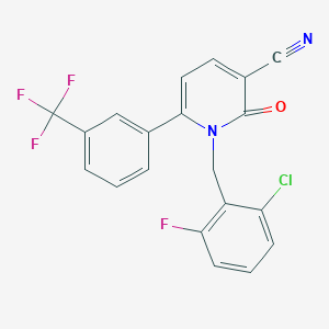1-(2-Chloro-6-fluorobenzyl)-2-oxo-6-[3-(trifluoromethyl)phenyl]-1,2-dihydro-3-pyridinecarbonitrile