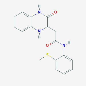 N-[2-(methylsulfanyl)phenyl]-2-(3-oxo-1,2,3,4-tetrahydroquinoxalin-2-yl)acetamide
