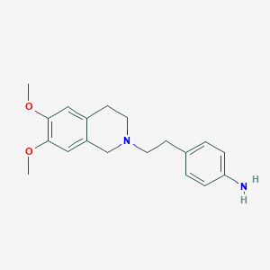 molecular formula C19H24N2O2 B027379 4-(2-(6,7-dimethoxy-3,4-dihydroisoquinolin-2(1H)-yl)ethyl)aniline CAS No. 82925-02-8