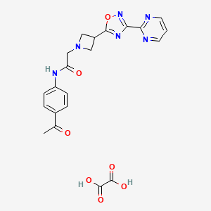 N-(4-acetylphenyl)-2-(3-(3-(pyrimidin-2-yl)-1,2,4-oxadiazol-5-yl)azetidin-1-yl)acetamide oxalate
