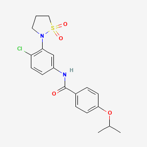 N-(4-chloro-3-(1,1-dioxidoisothiazolidin-2-yl)phenyl)-4-isopropoxybenzamide
